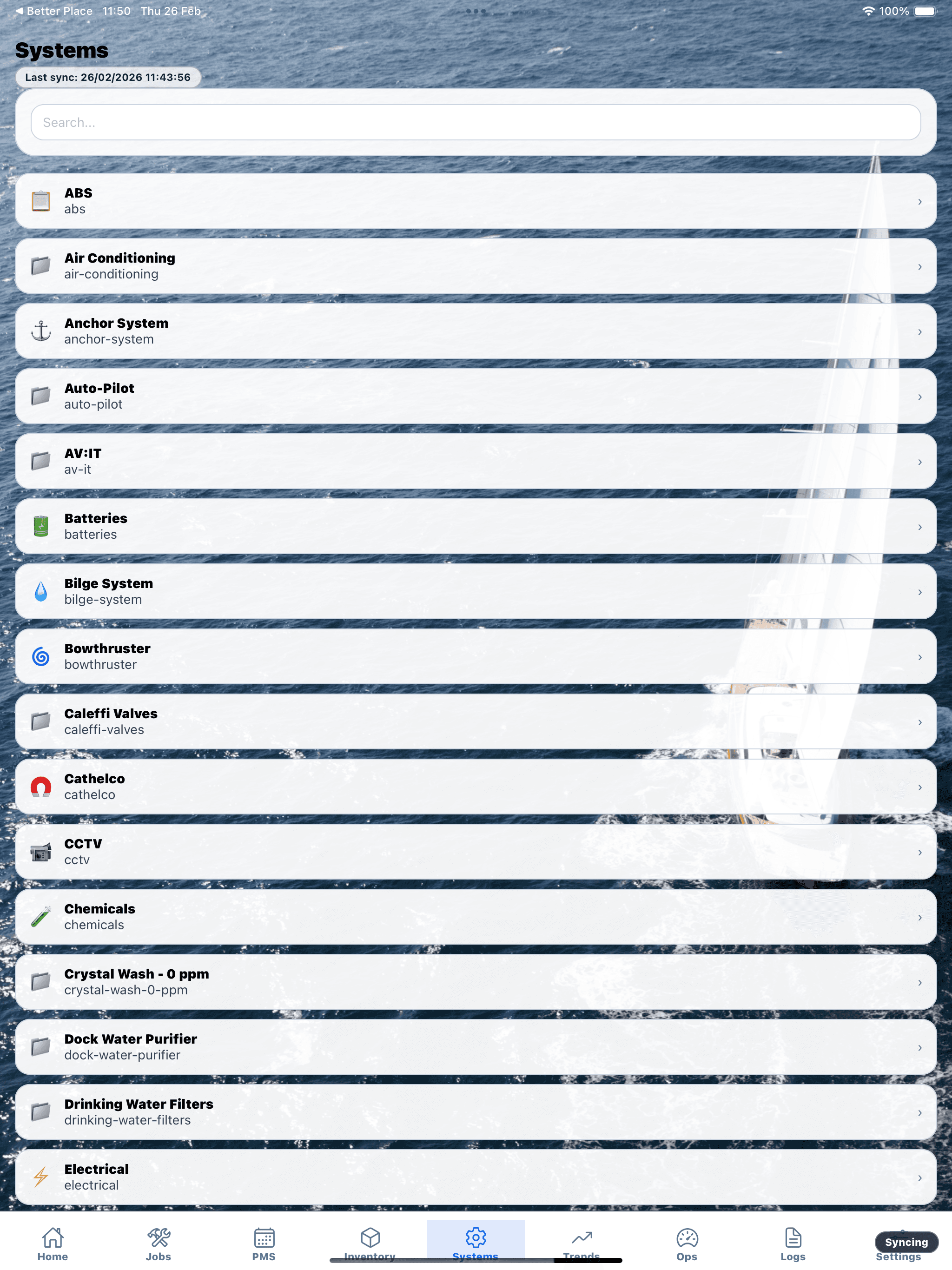 Systems documents screenshot